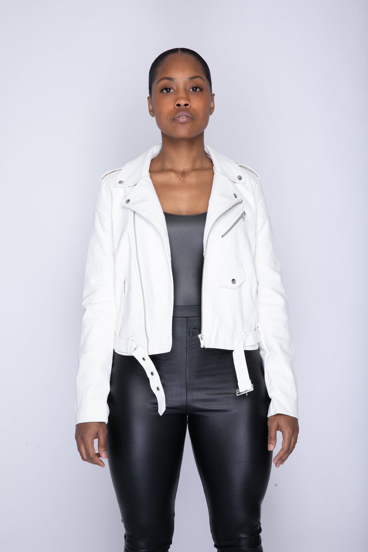 White Me Out | Faux Leather Jacket